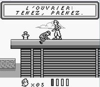 une photo d'Ã©cran de Tintin - Le Temple du Soleil sur Nintendo Game Boy